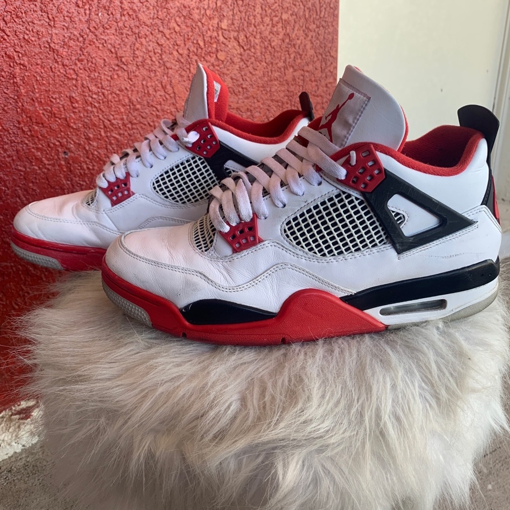 Jordan 4 retro fire reds.